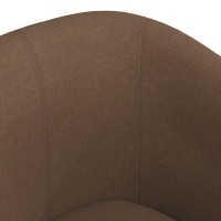 vidaXL Tub Chair with Footstool Brown Fabric