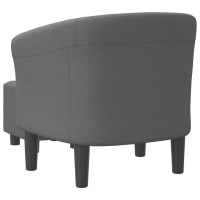 vidaXL Tub Chair with Footstool Dark Gray Fabric