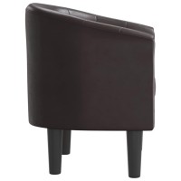 vidaXL Tub Chair Brown Faux Leather