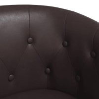 vidaXL Tub Chair Brown Faux Leather