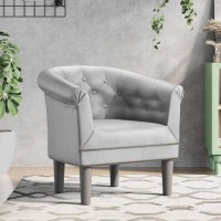 vidaXL Tub Chair Silver Faux Leather