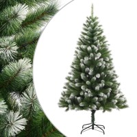 vidaXL Artificial Hinged Christmas Tree with Flocked Snow 59.1