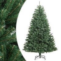 vidaXL Artificial Hinged Christmas Tree with Stand Green 82.7