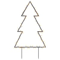 vidaXL Christmas Light Decoration with Spikes Tree 80 LEDs 23.6