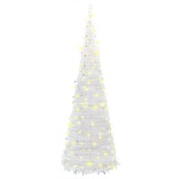 vidaXL Artificial Christmas Tree Pop-up 50 LEDs White 47.2