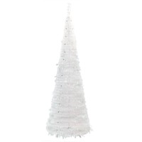 vidaXL Artificial Christmas Tree Pop-up 50 LEDs White 47.2