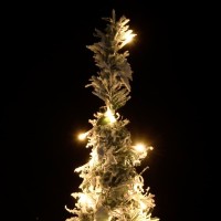 vidaXL Artificial Christmas Tree Pop-up Flocked Snow 150 LEDs 70.9