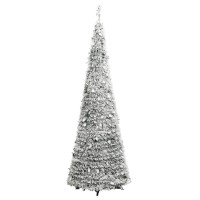 vidaXL Artificial Christmas Tree Pop-up Flocked Snow 150 LEDs 70.9