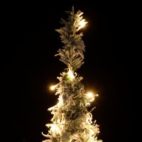 vidaXL Artificial Christmas Tree Pop-up Flocked Snow 200 LEDs 82.7