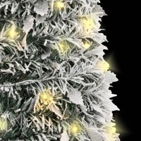 vidaXL Artificial Christmas Tree Pop-up Flocked Snow 200 LEDs 82.7