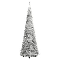 vidaXL Artificial Christmas Tree Pop-up Flocked Snow 200 LEDs 82.7