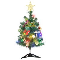 vidaXL Mini Artificial Pre-lit Christmas Tree with 20 LEDs Green 17.7