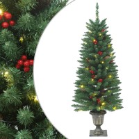 vidaXL Artificial Christmas Trees 2 pcs 100 LEDs Green 47.2