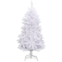 vidaXL Artificial Hinged Christmas Tree with Stand White 59.1
