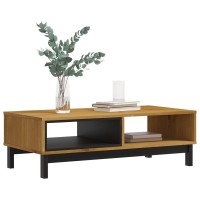 Vidaxl Coffee Table Flam 39.4X19.7X12.8 Solid Wood Pine