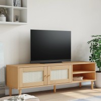 vidaXL TV Stand SENJA Rattan Look Brown 62.2