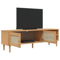 vidaXL TV Stand SENJA Rattan Look Brown 62.2