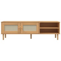 vidaXL TV Stand SENJA Rattan Look Brown 62.2