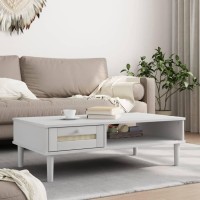 vidaXL Coffee Table SENJA Rattan Look White 39.4