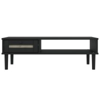 vidaXL Coffee Table SENJA Rattan Look Black 39.4