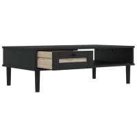 vidaXL Coffee Table SENJA Rattan Look Black 39.4