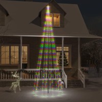 vidaXL Christmas Tree Light on Flagpole Colorful 732 LEDs 196.9