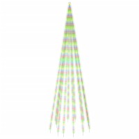 vidaXL Christmas Tree Light on Flagpole Colorful 732 LEDs 196.9