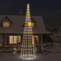 vidaXL Christmas Tree Light on Flagpole Colorful 1134 LEDs 315