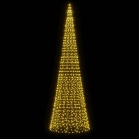 vidaXL Christmas Tree Light on Flagpole 1534 LEDs Warm White 196.9