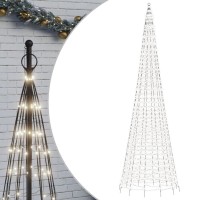 vidaXL Christmas Tree Light on Flagpole 1534 LEDs Cold White 196.9