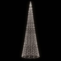 vidaXL Christmas Tree Light on Flagpole 1534 LEDs Cold White 196.9