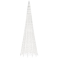 vidaXL Christmas Tree Light on Flagpole 1534 LEDs Cold White 196.9