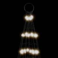 vidaXL Christmas Tree Light on Flagpole 1534 LEDs Cold White 196.9