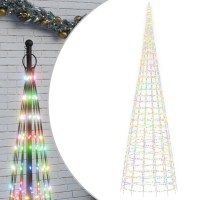 vidaXL Christmas Tree Light on Flagpole 3000 LEDs Colorful 315