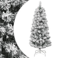 vidaXL Artificial Hinged Christmas Tree with Flocked Snow 47.2