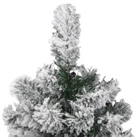 vidaXL Artificial Hinged Christmas Tree with Flocked Snow 47.2