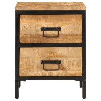 vidaXL Bed Cabinet with 2 Drawers 15.7