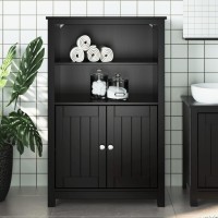 vidaXL Bathroom Cabinet BERG Black 27.4