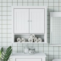 vidaXL Bathroom Wall Cabinet BERG White 27.4