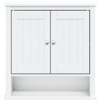 vidaXL Bathroom Wall Cabinet BERG White 27.4