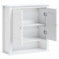 vidaXL Bathroom Wall Cabinet BERG White 27.4