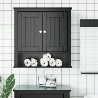 vidaXL Bathroom Wall Cabinet BERG Black 27.4