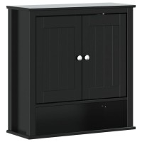 vidaXL Bathroom Wall Cabinet BERG Black 27.4