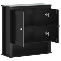 vidaXL Bathroom Wall Cabinet BERG Black 27.4