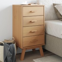 vidaXL Bedside Cabinet OLDEN Brown Solid Wood Pine