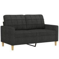 vidaXL 2-Seater Sofa Black 47.2