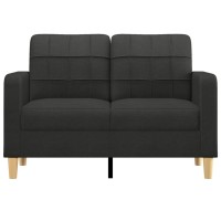 vidaXL 2-Seater Sofa Black 47.2