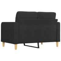 vidaXL 2-Seater Sofa Black 47.2