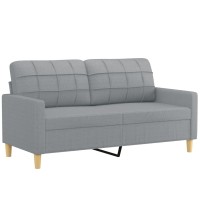 vidaXL 2-Seater Sofa Light Gray 55.1