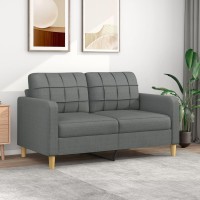 vidaXL 2-Seater Sofa Dark Gray 55.1